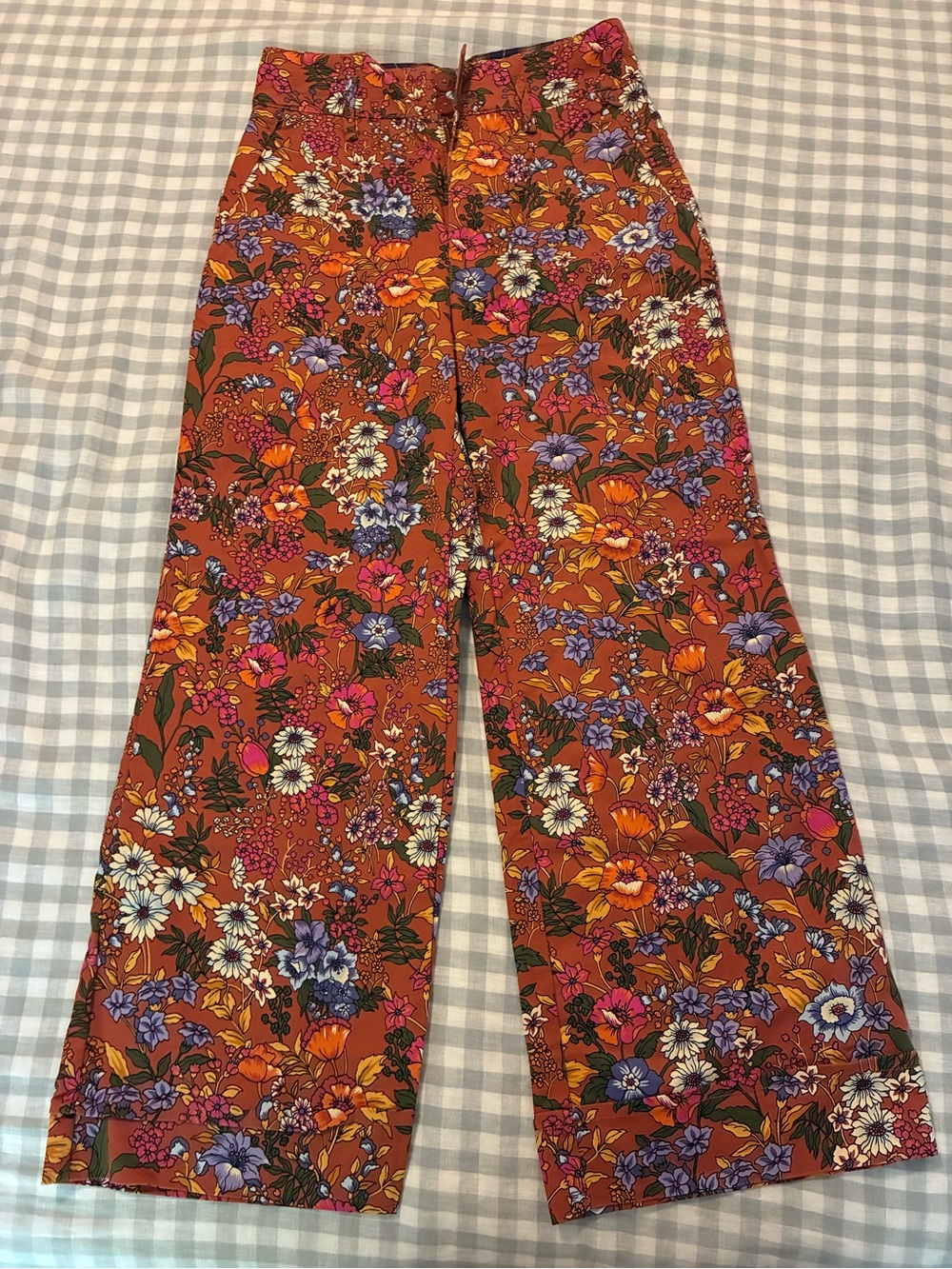 Anthropologie Maeve Flower Power Wide-Leg Pants - Picture 6 of 14